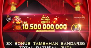 Bonus 3x lipat Pragmatic Play dari Bandar36