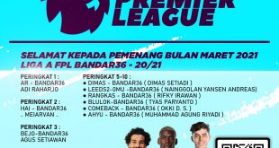 Pemenang FPL Bandar36 periode Maret 2021