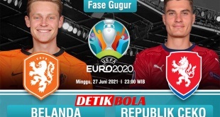 Pertandingan 16 Besar Euro 2020 Prediksi Belanda vs Ceko