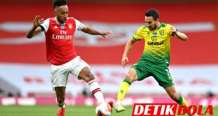 Aubameyang Jadi Man of The Match Arsenal vs Norwich City